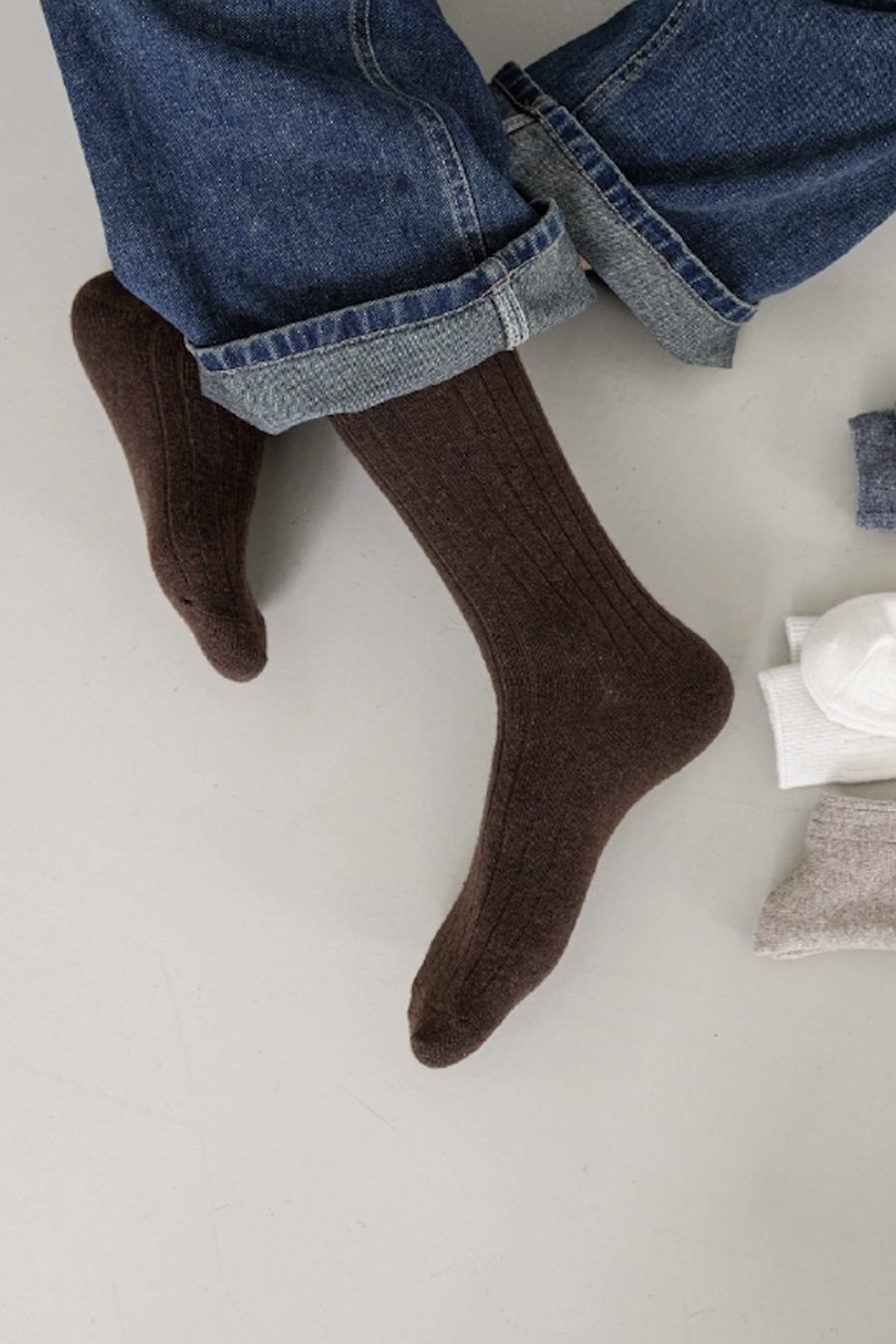 Conker - Men's cashmere rib