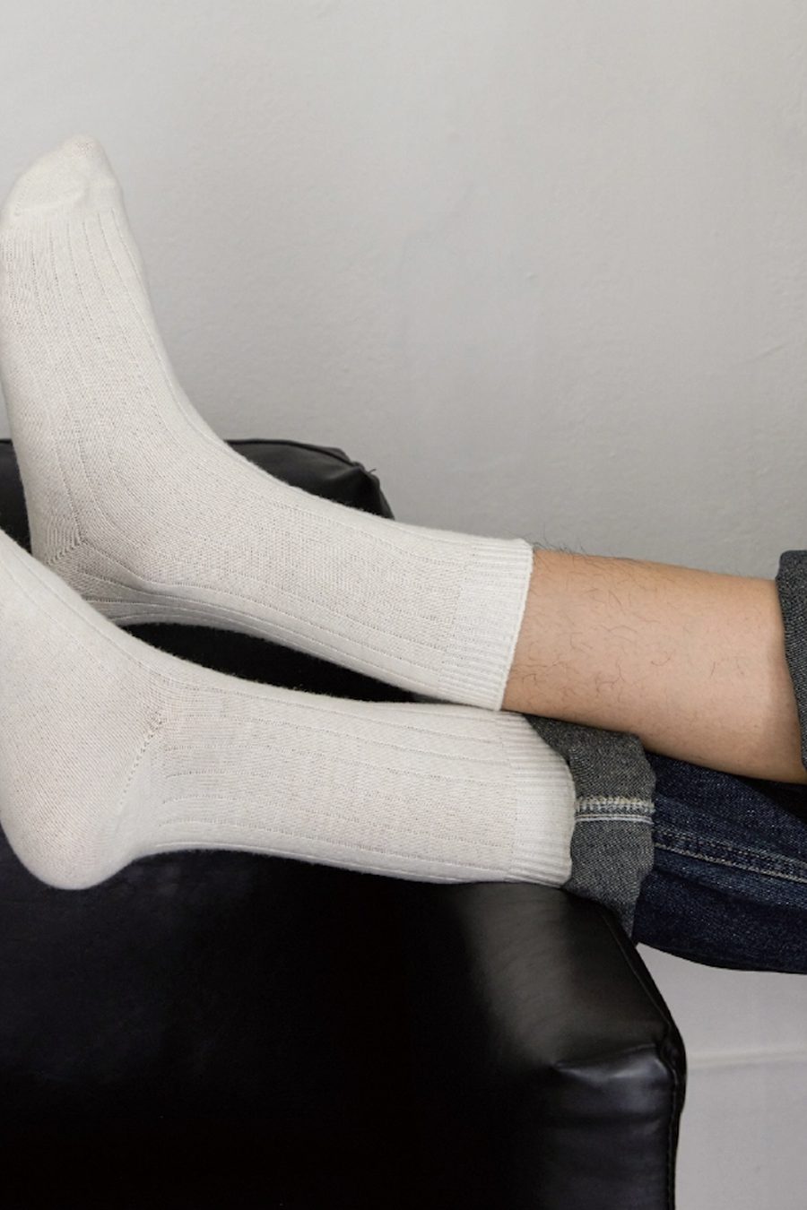 Pavement grey - Men's cashmere rib